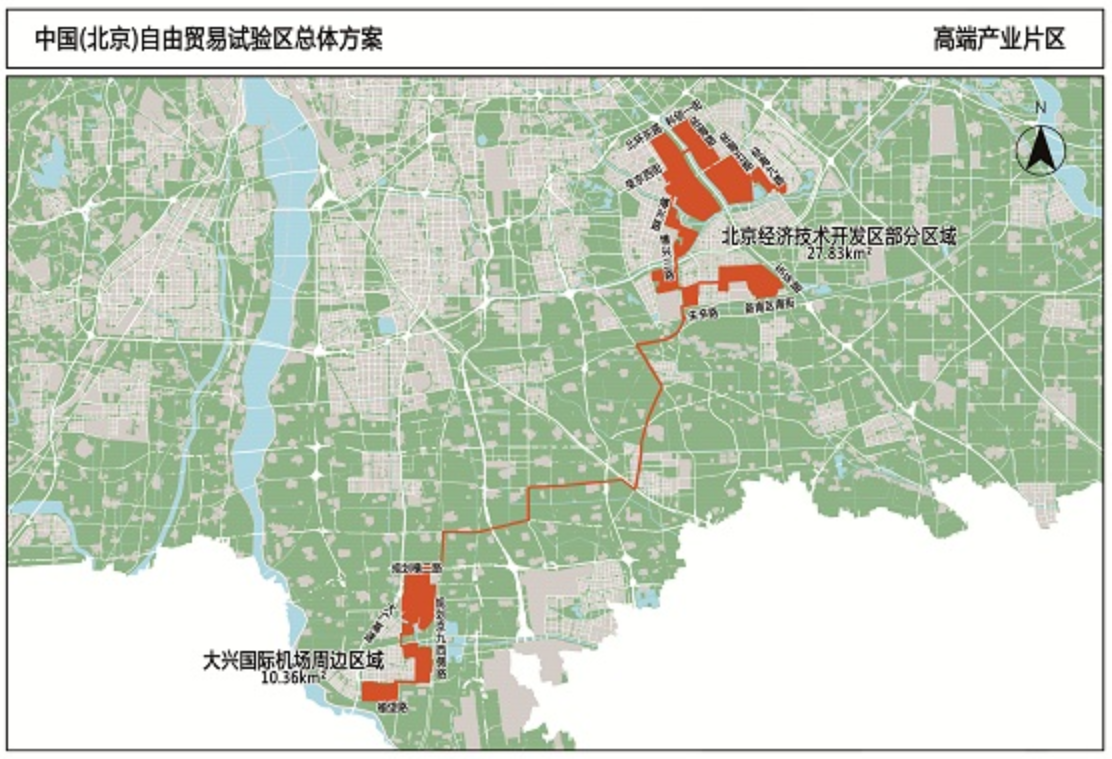 中國（北京）自由貿易試驗區完成落樁定界工作（內含地圖標注）(圖3)