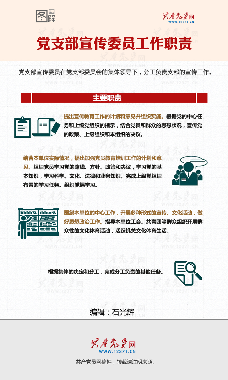 微黨務| 圖解黨支部宣傳委員工作職責(圖1)
